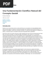 Una Fundamentación Científico-Natural Del Concepto Gestalt - Francisco Huneeus