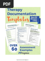 Therapy Documentation Templates