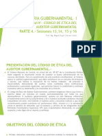 Unidad Iv Codigo de Etica Del Auditor Gubernamental y Normativa de La C.G.R. Semanas 14-16