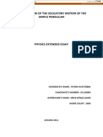 Investigation of The Oscilatory Motion of The Simple Pendulum