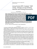 Relationship Among Iranian EFL Learners Self-Efficacy in Writing, Attitude Towards Writing, Writing Apprehension and Writing Performance