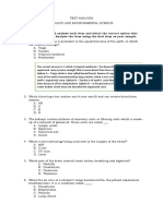 Test Biology and Environmental Science