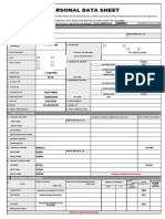 Personal Data Sheet CS Form No. 212 Revised 2017