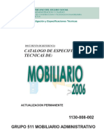 Catálogo de Especificaciones Técnicas de Mobiliario Grupo 511