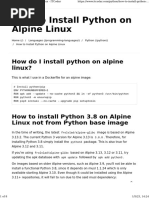 How To Install Python On Alpine Linux - ITCodar