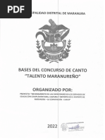 Bases Del Concurso de Canto 2022