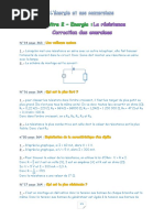 Chapitre 3 - Energie - La Résistance - Exercices - Correction