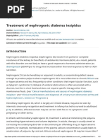 Treatment of Nephrogenic Diabetes Insipidus - UpToDate