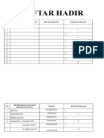 Daftar Hadir Rapat