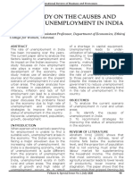 A Study On The Causes and Impact of Unemployment in India