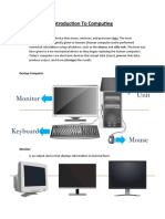 Introduction To Computing 1st Year 1st Semester