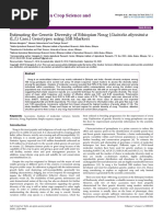 Estimating The Genetic Diversity of Ethiopian Noug Using SSR Marker