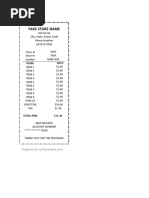 Nike Receipt Template PDF