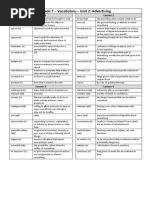 Grade 7 - Unit 2 - Vocabulary