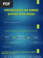 Presupuesto de Obras Civiles Con Excel