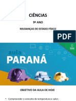 9 Ano - 1 - Mudanças de Estado Físico