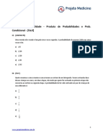 Algebra Probabilidade Produto Probabilidades Probabilidade Condicional Facil