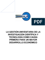 La Gestión Universitaria de La Investigación Científica Como Causa Primera para Un Desarrollo Económico