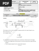 L14 - Measurement of Flow Over Broaded Crested Weir - Report