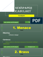 Newspaper Vocabulary Words Menace Terrorism