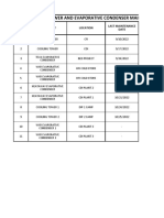 Cooling Tower and Evaporative Condenser Maintenance Schedule Log