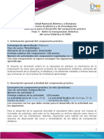 Guía para El Desarrollo Del Componente Práctico y Rúbrica de Evaluación - Unidad 3 - Paso 4 - Sobre La Transposición Didáctica - Componente Práctico - Escenarios Simulados