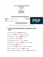 G3 Grammar First Term Revision - Answerkey