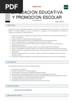 Evaluación, Educación y Promoción Escolar PDF