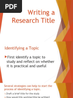 Writing A Research Title