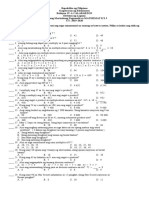 Second Periodical Test in Mathematics 3