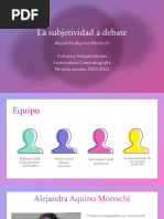 La Subjetividad A Debate Diap