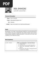 ADIL SHAHZAD's CV