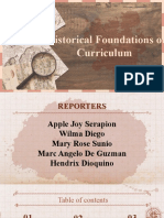 Historical Foundations of Curriculum TOPIC C