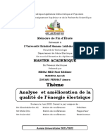 Thème: Analyse Et Amélioration de La Qualité de L'énergie Électrique