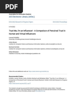 Trust Me I - M An Influencer! - A Comparison of Perceived Trust in