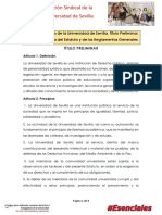 Tema 2. El Estatuto de La Universidad de Sevilla