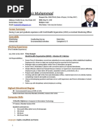 Fazal Wahid CV - Time Keeper