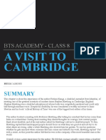 Visit To Cambridge Class 8