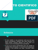 2.1. Texto Científico y 2.2. Tipos de Textos Científicos.