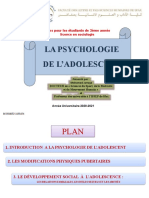 Cours Licence 3 Psycho Ado FLSH ١