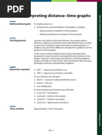 Distance Time Worksheet