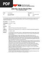 2020 Abu Dhabi Grand Prix - Decision - Car 55 - Alleged Driving Unnecessarily Slowly in The Pit Lane.