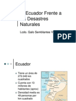 Ecuador Frente A Los Desastres Naturales