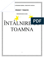 Proiect Tematic Întâlnire Cu Toamna