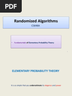 Elementary Probability Theory For CS648A