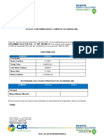 Anexo 2. Acta de Conformación Comite de Seguridad Vial