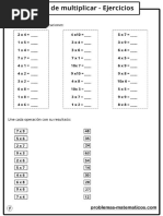 Ejercicios Todas Las Tablas de Multiplicar