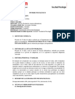 INFORME PSICOLÓGICO Julio Danyely Loor Mero