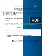 Sistematización Analilsis y Aportes - Huaman Cunyas Fredy Ronald