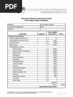 E6 Electrical Service Load